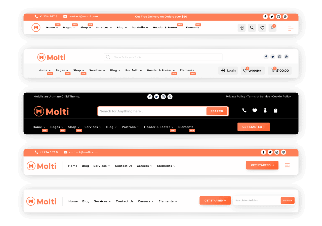 Molti - Ecommerce Headers Flechas indicadoras de color negro sobre pared de hormigón